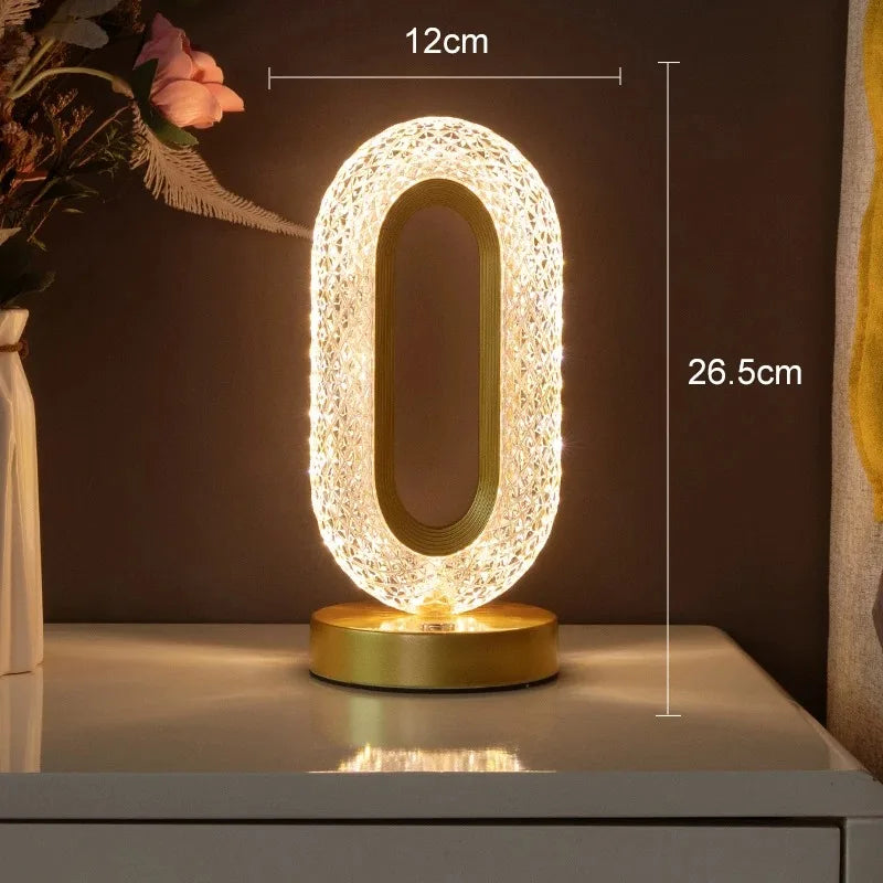Stellora – 3D-krystal natlampe, genopladelig