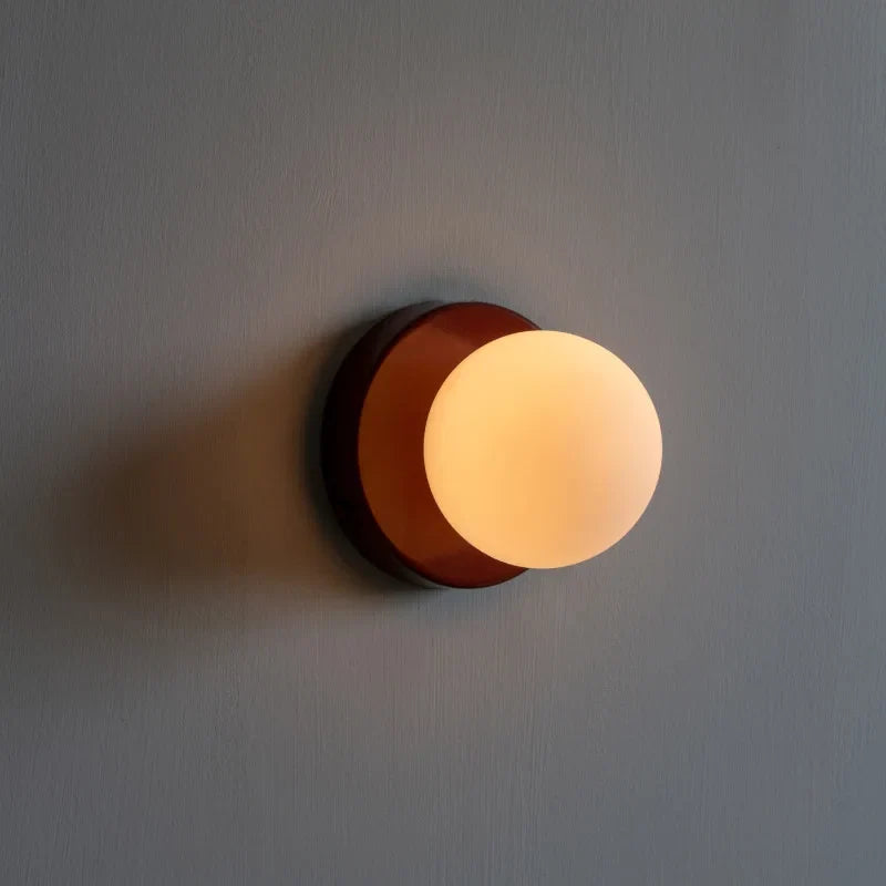 Macaron – LED-væglampe i farvet glas