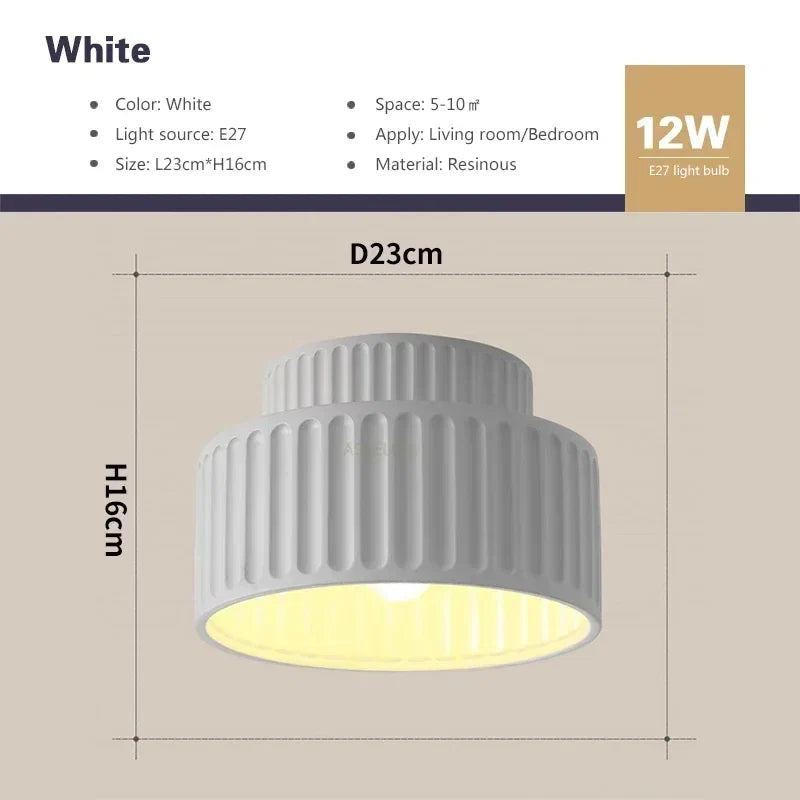Nordic Ripple – loftlampe med ribbet resin-design