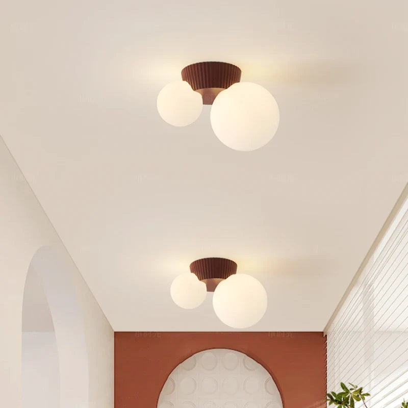 Luméa Loftlampe – Fransk Design med Dobbelt Glaskugle