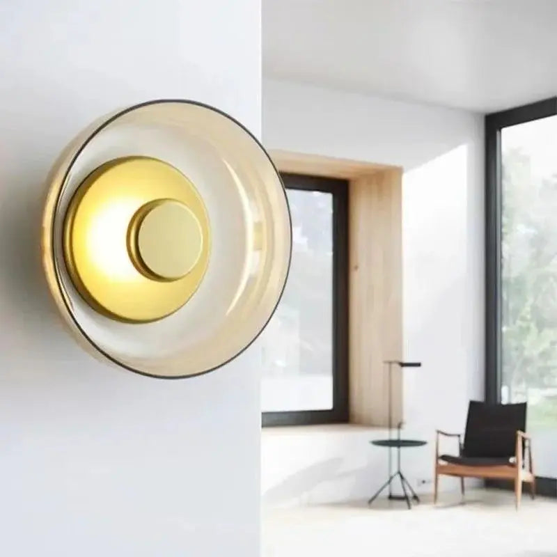 Nordic Glass – Rund LED-væglampe med glaskuppel