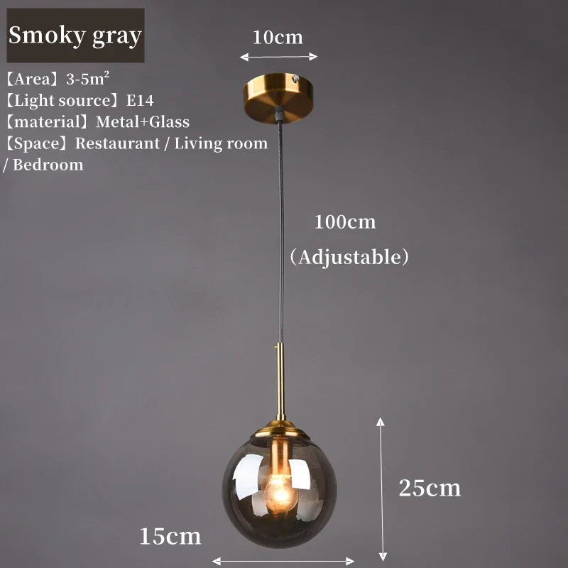 Glaspendel – Nordisk Design i Rav, Røggrå eller Klart Glas