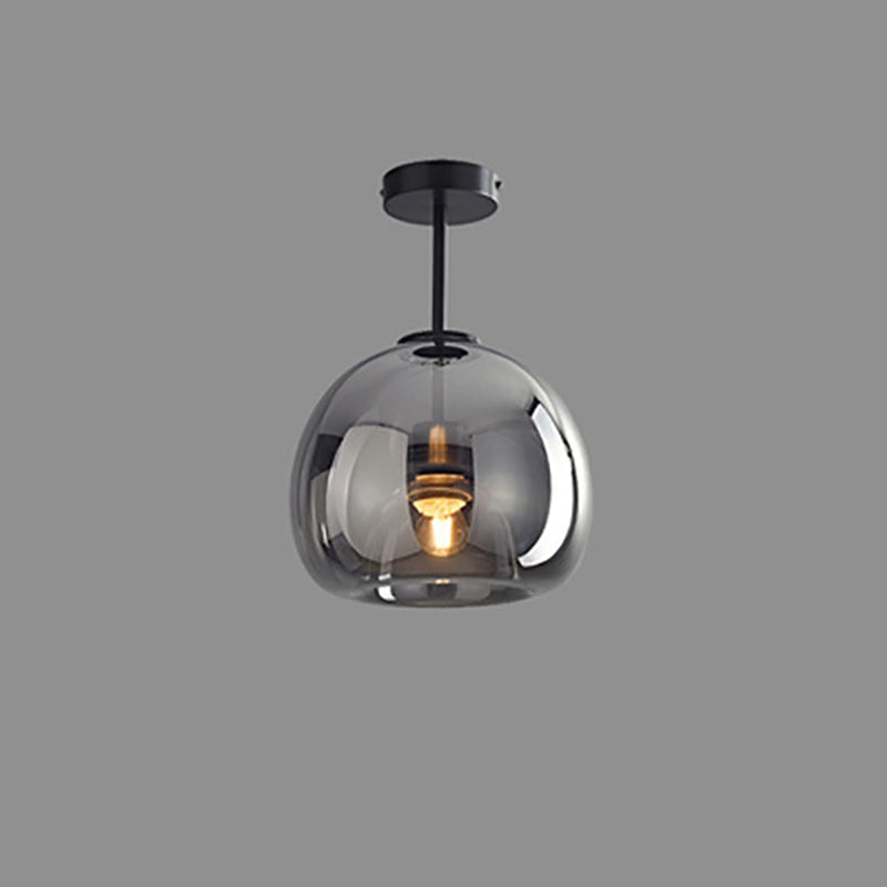 Nordisk glaskugle-loftlampe – halvindbygget