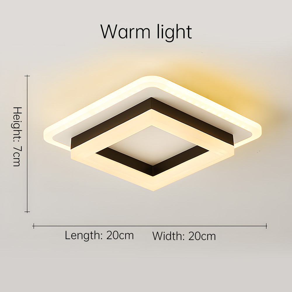 Firkantet LED-loftslampe | Moderne indbygningsarmatur