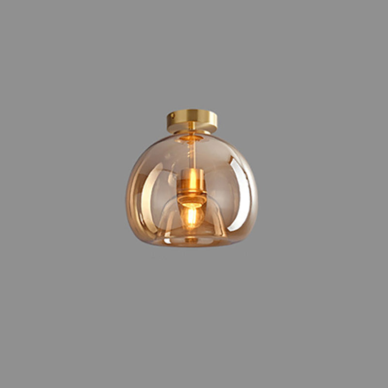 Nordisk glaskugle-loftlampe – halvindbygget