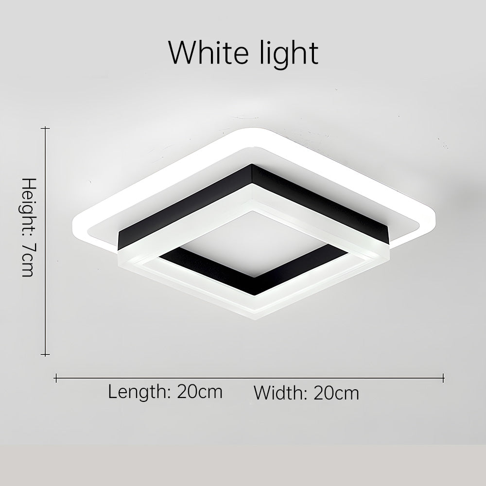 Firkantet LED-loftslampe | Moderne indbygningsarmatur