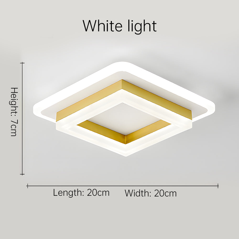 Firkantet LED-loftslampe | Moderne indbygningsarmatur