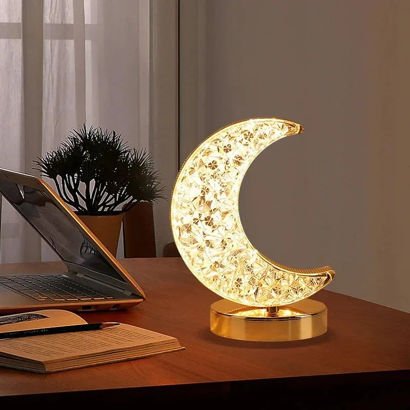 Stellora – 3D-krystal natlampe, genopladelig