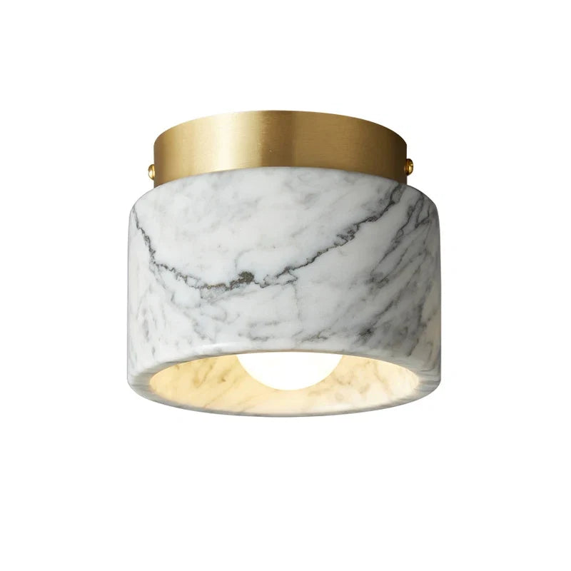 Marmorloftlampe – nordisk downlight i sten og metal