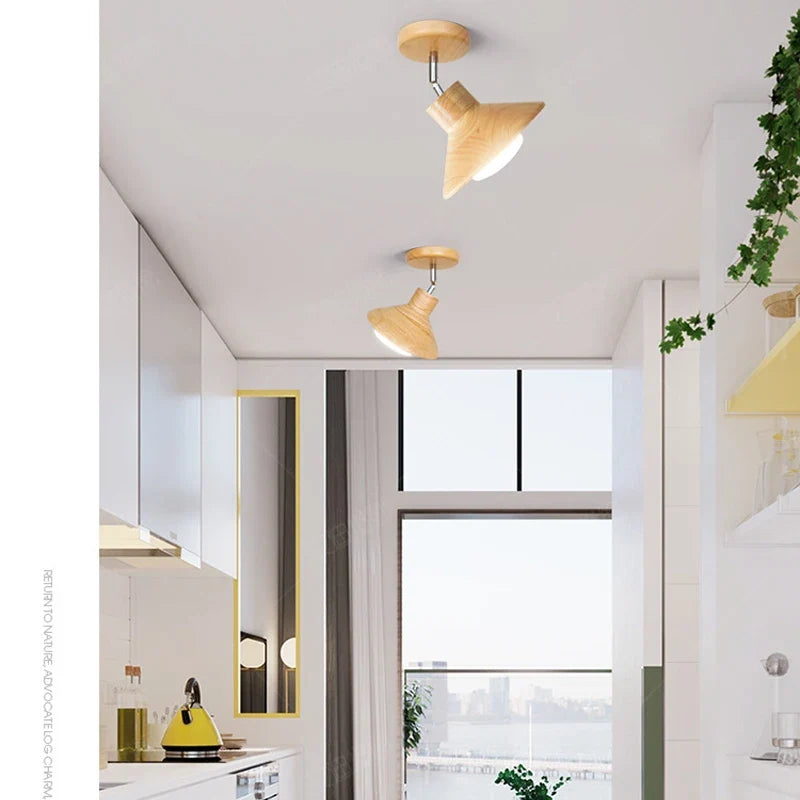NordicWood – Loftlampe i naturligt træ