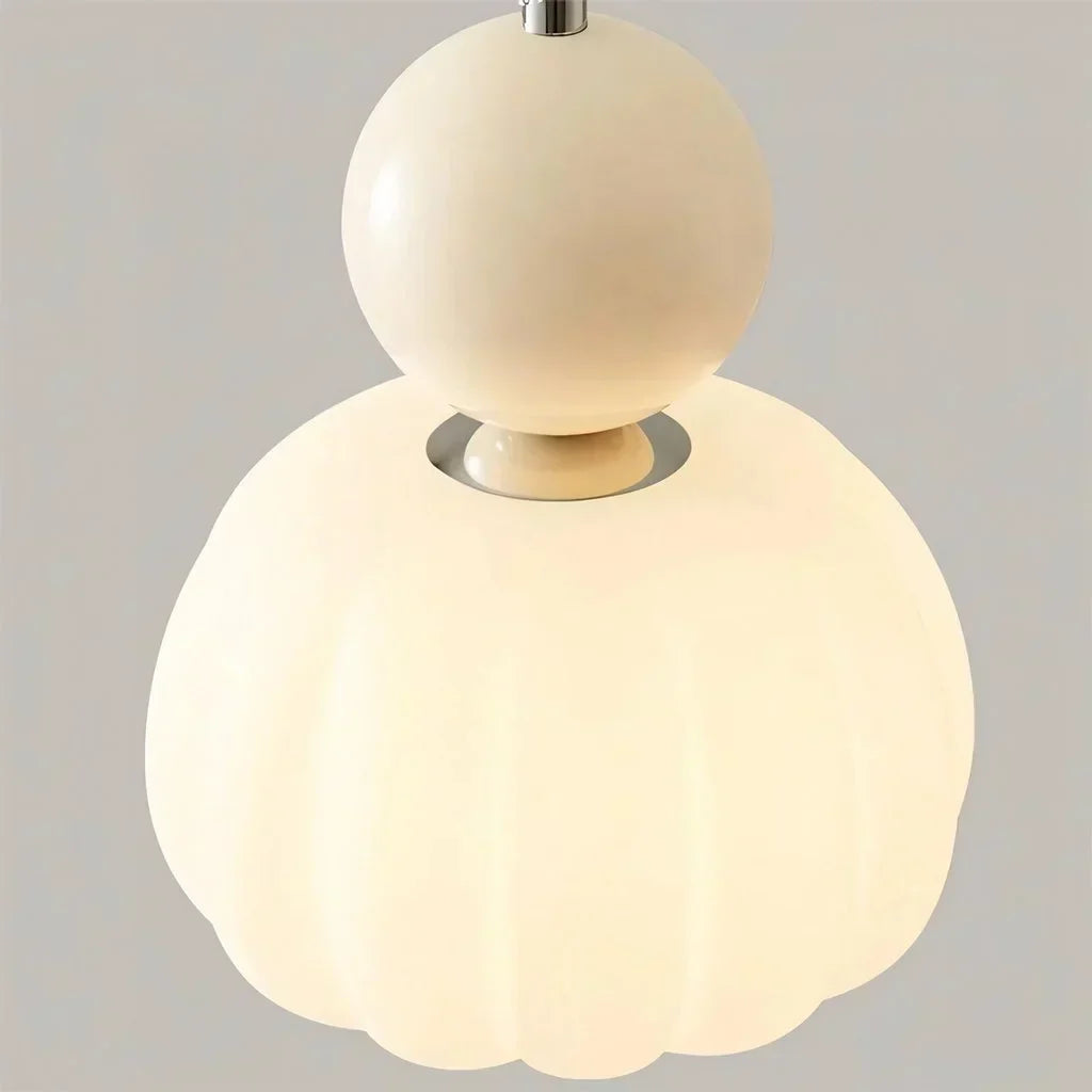 Nordisk Græskarpendel – Moderne LED-loftlampe i glas