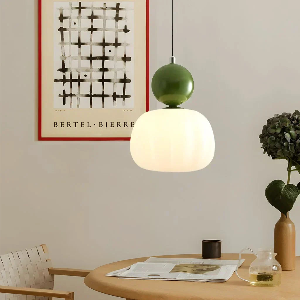 Nordisk Græskarpendel – Moderne LED-loftlampe i glas