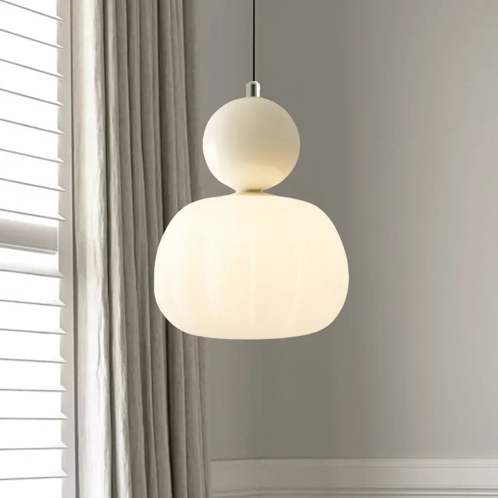 Nordisk Græskarpendel – Moderne LED-loftlampe i glas