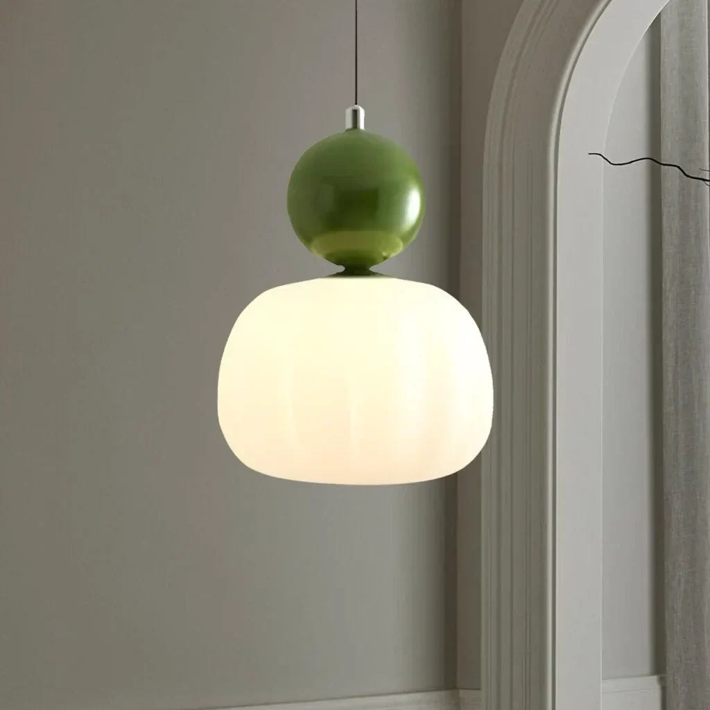 Nordisk Græskarpendel – Moderne LED-loftlampe i glas