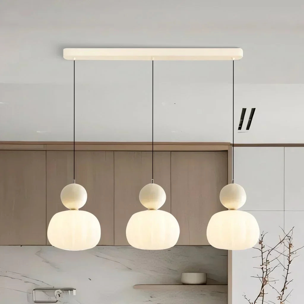 Nordisk Græskarpendel – Moderne LED-loftlampe i glas