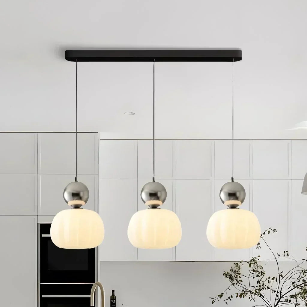 Nordisk Græskarpendel – Moderne LED-loftlampe i glas