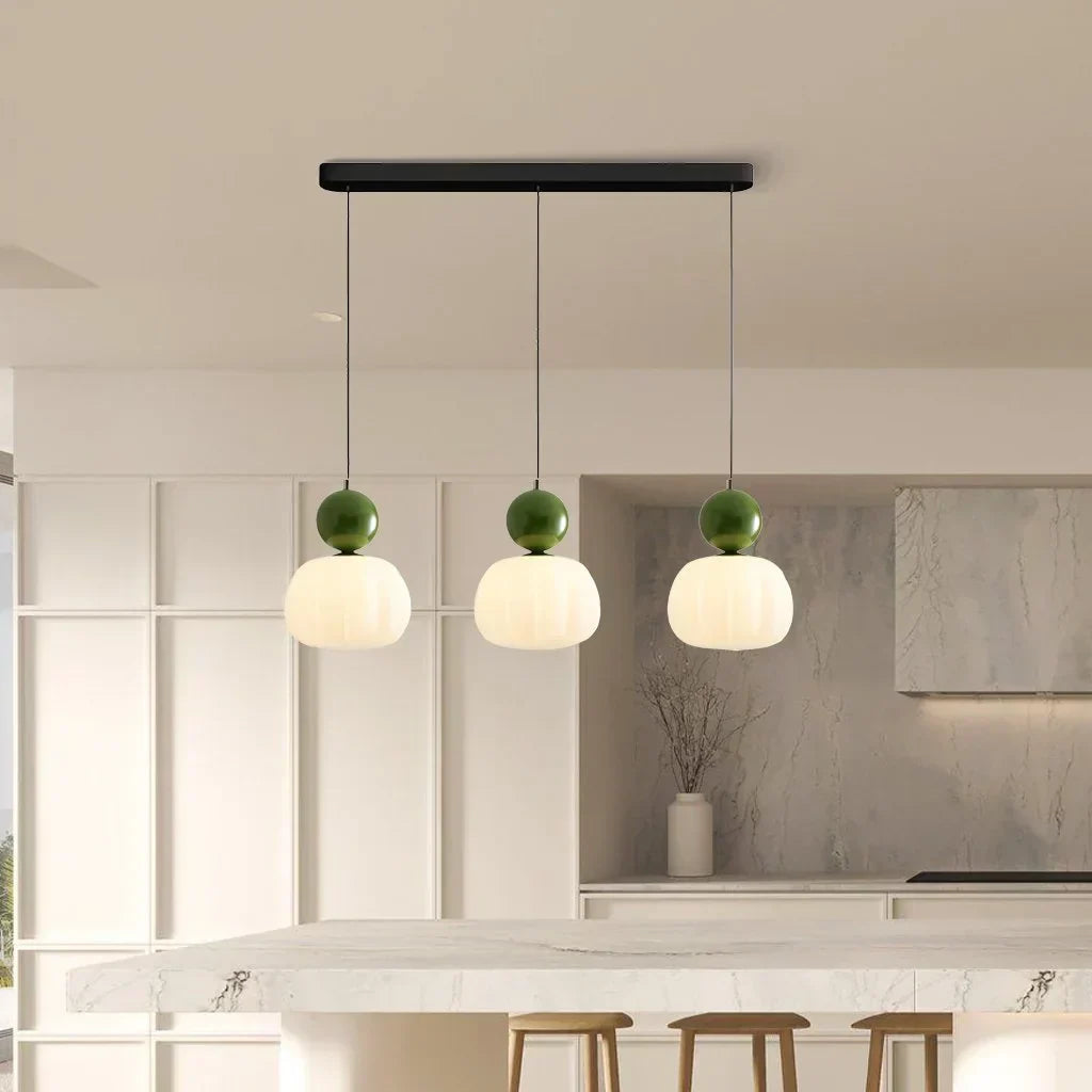 Nordisk Græskarpendel – Moderne LED-loftlampe i glas