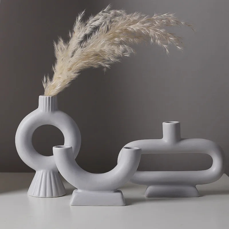 GLØD Portavelas – Candelabro nórdico de hierro y vidrio