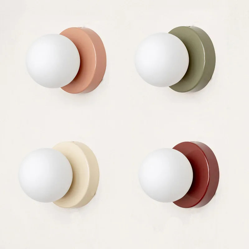 Macaron – LED-væglampe i farvet glas