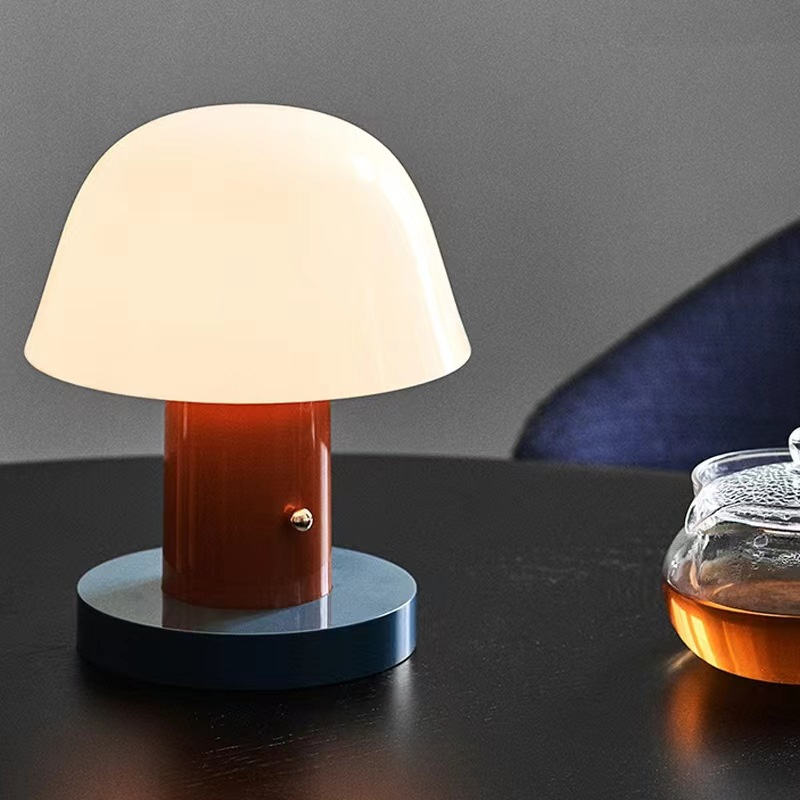 Svampebordlampe – genopladelig med touch-dæmpning