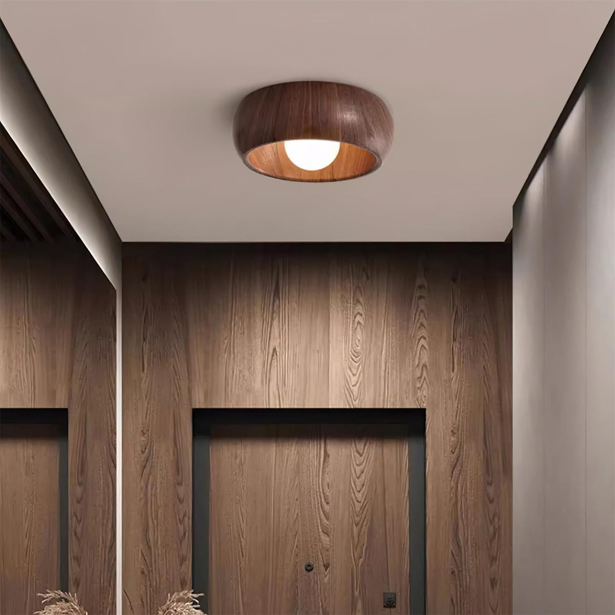 Albanora Loftlampe – minimalistisk træarmatur med LED