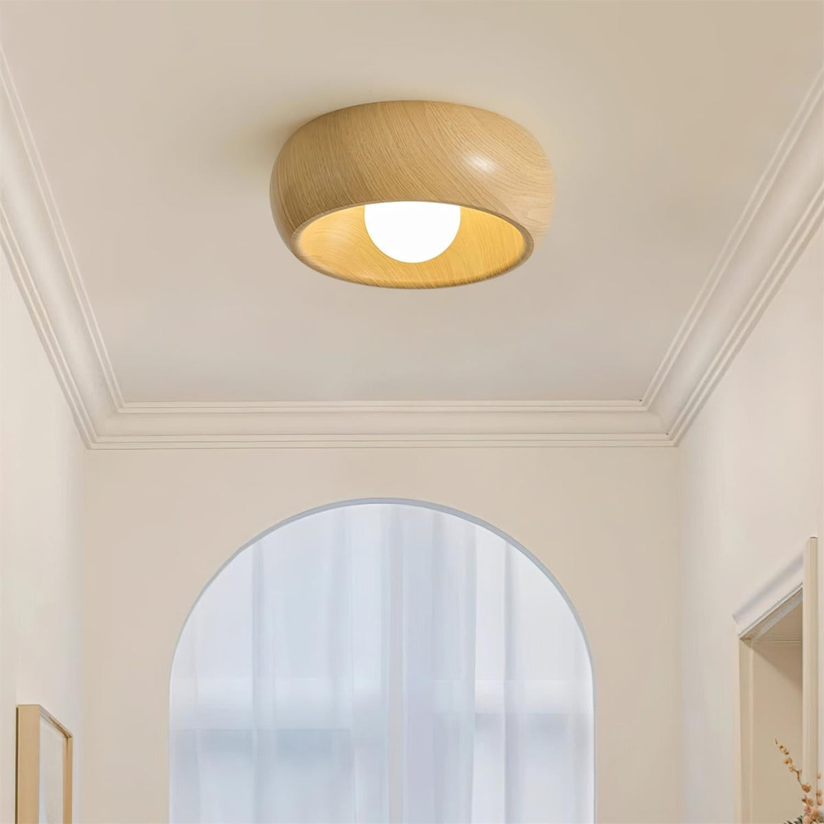 Albanora Loftlampe – minimalistisk træarmatur med LED