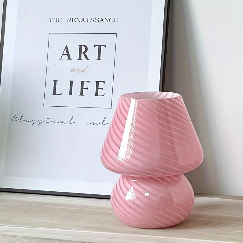 Murano-stil svampelampe – USB dæmpbar bordlampe