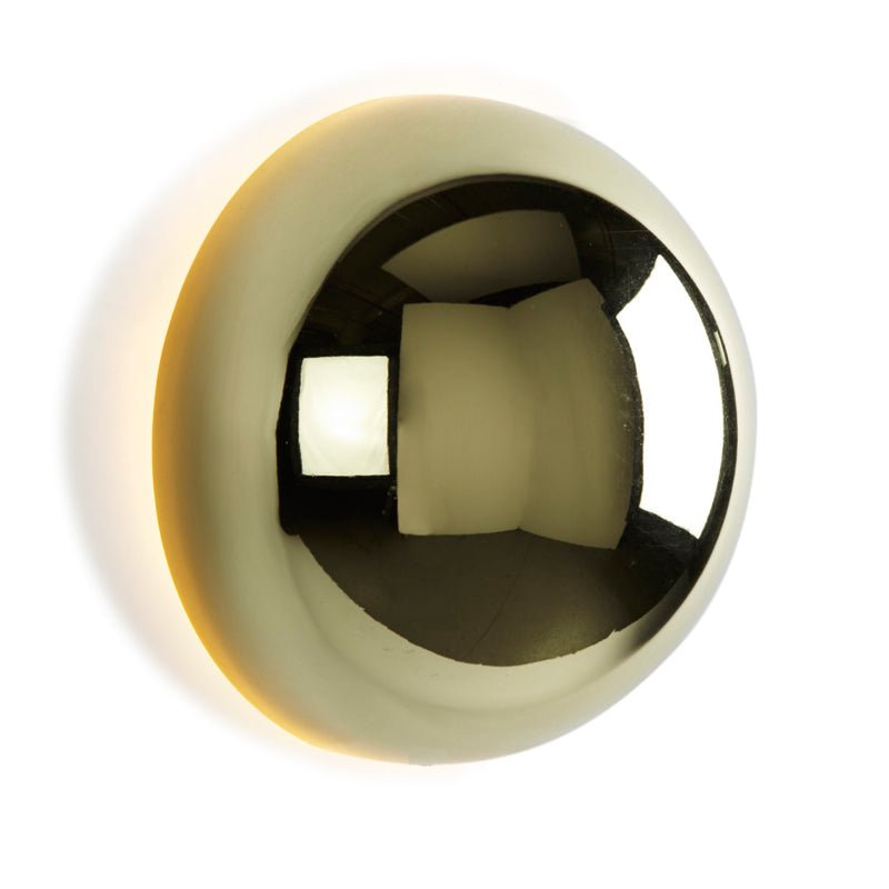 Bauhaus Eclipse – Væglampe i guldfinish med halo-effekt