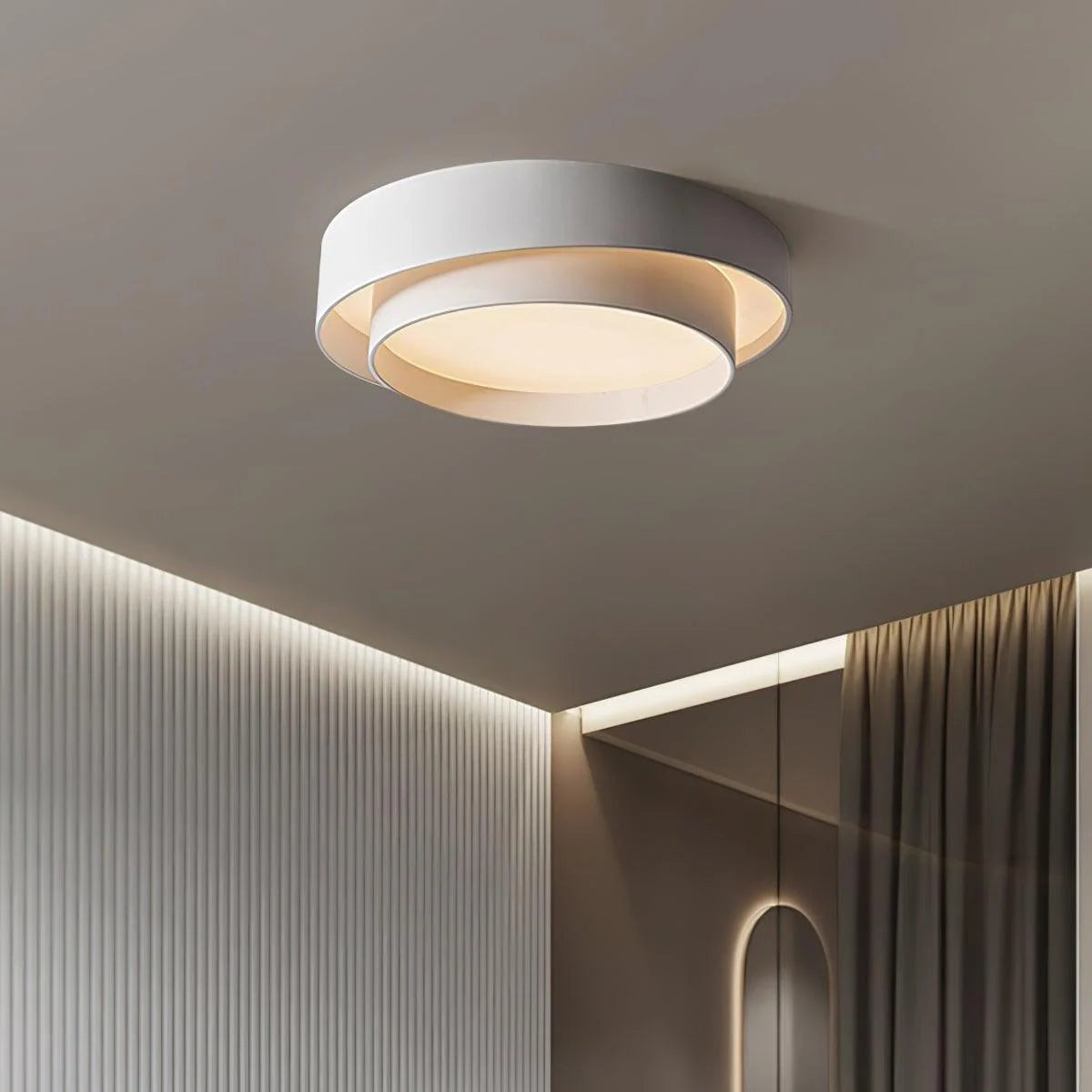 Nordisk rund LED-loftlampe – minimalistisk design