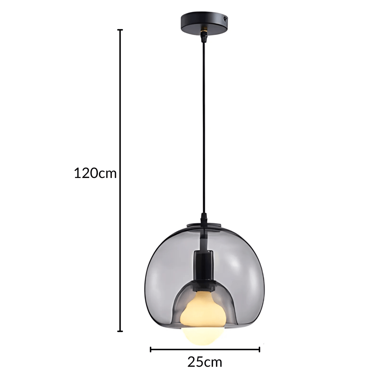 Clyde – Håndblæst glaspendel i enkelt design