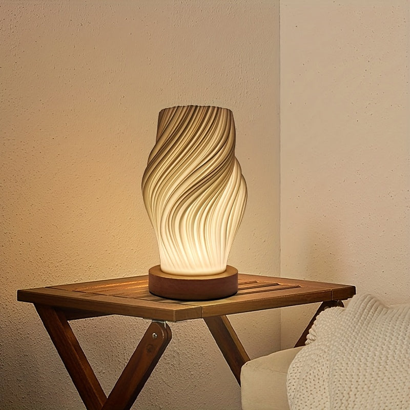 Moderne LED-bordlampe med swirl-design – dæmpbar