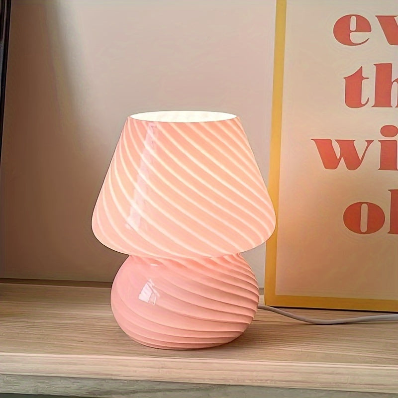 Murano-stil svampelampe – USB dæmpbar bordlampe