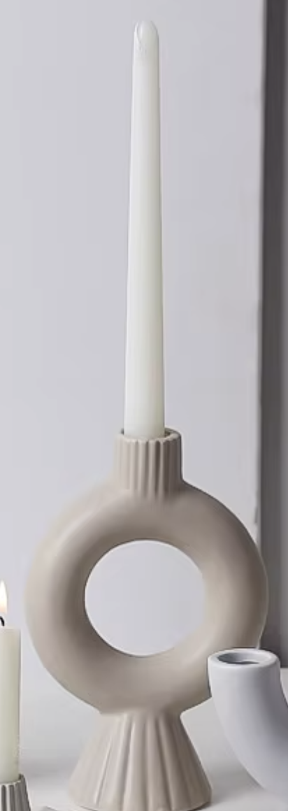 GLØD Portavelas – Candelabro nórdico de hierro y vidrio
