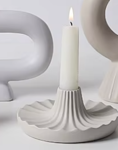 GLØD Portavelas – Candelabro nórdico de hierro y vidrio