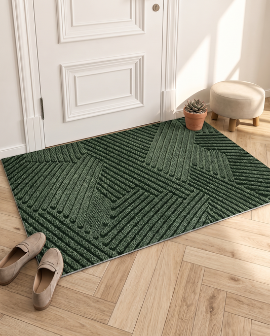 Holdbar skridsikker dørmåtte - non-slip entrance door mat, styled lifestyle shot