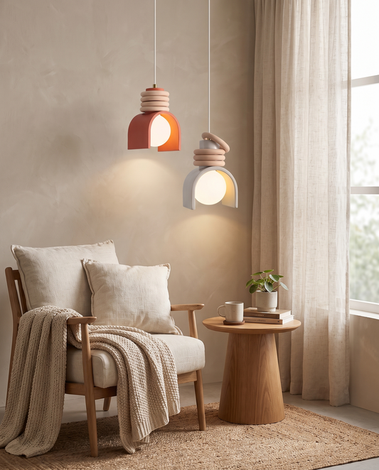 Wabi-Sabi Pendel – japansk minimalistisk lampe i resin
