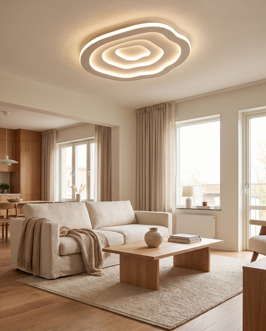 Ripple LED-loftlampe – organisk akryldesign