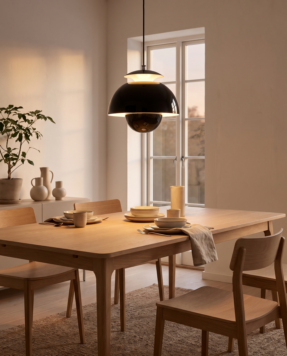 Skandinavisk LED-pendel med organisk form