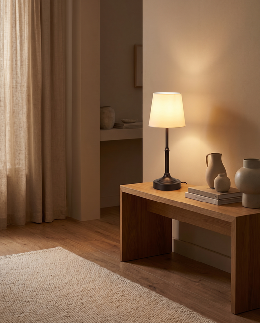 Dæmpbar ledningsfri bordlampe – USB-genopladelig