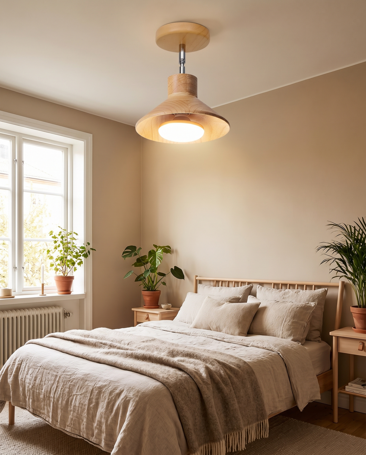 NordicWood – Loftlampe i naturligt træ