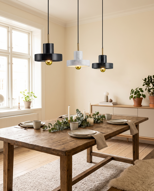 Marmorpendel – Pendellampe i ægte marmor