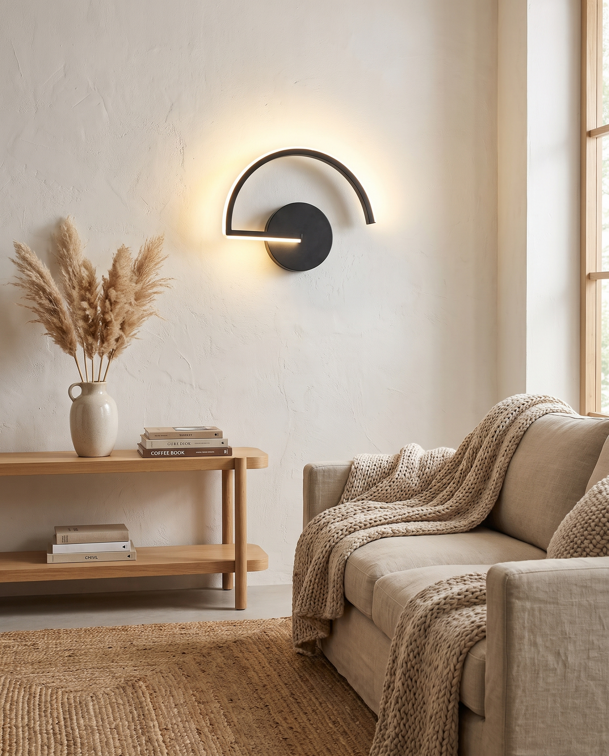 Curves Line – Buet LED-væglampe med halo-effekt