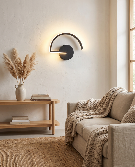 Curves Line – Buet LED-væglampe med halo-effekt