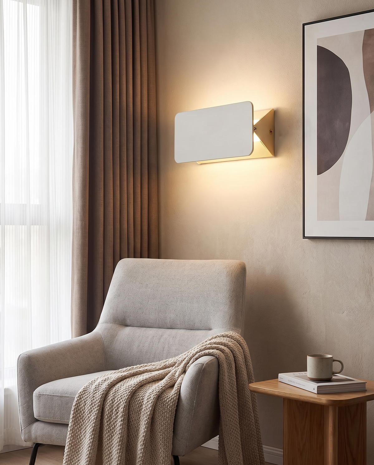 Moderne LED-væglampe – slank og minimalistisk