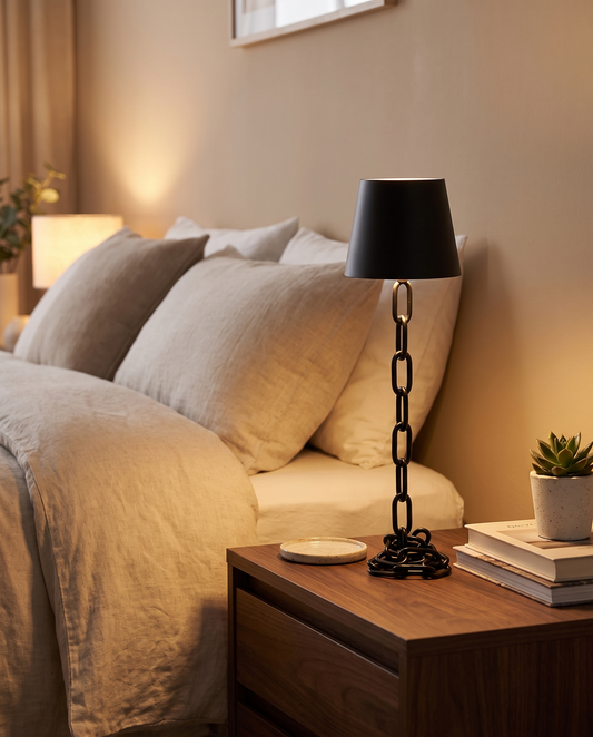 Kædelink Bordlampe – Genopladelig med Touch-Dæmper