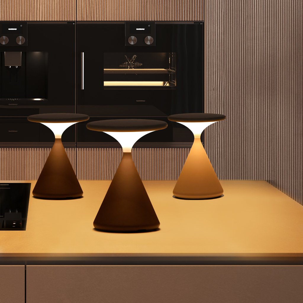 Aurora Trådløs Bordlampe – Timeglasdesign