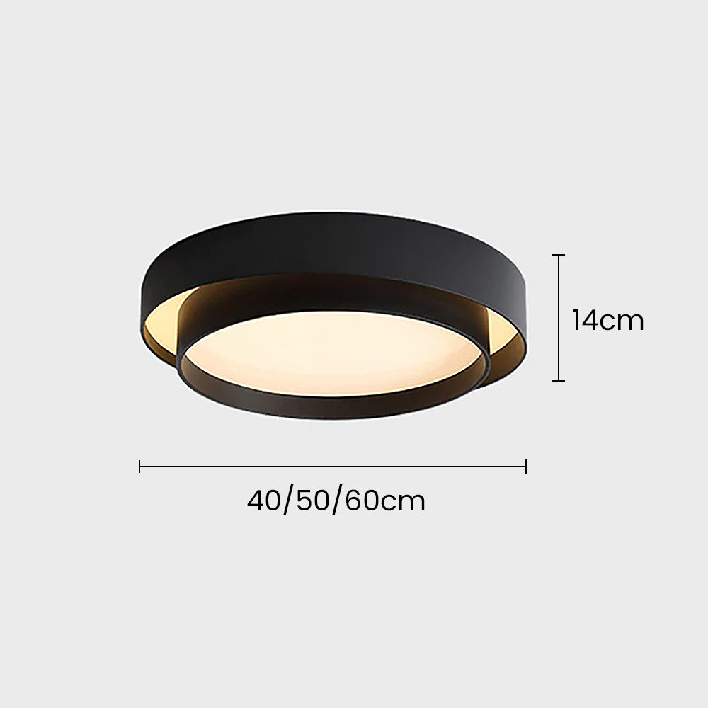 Nordisk rund LED-loftlampe – minimalistisk design