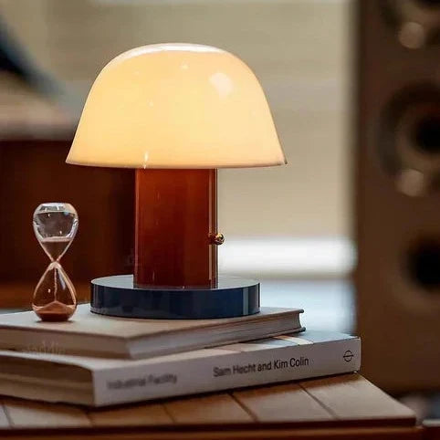 Svampebordlampe – genopladelig med touch-dæmpning