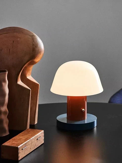 Svampebordlampe – genopladelig med touch-dæmpning