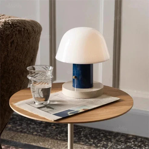 Svampebordlampe – genopladelig med touch-dæmpning